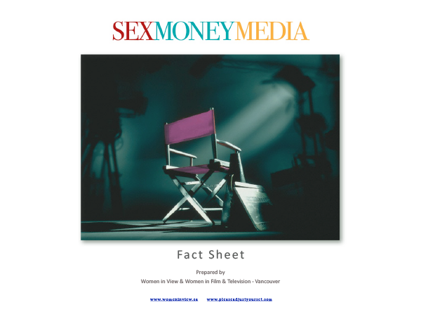 SexMoneyMedia factsheet cover, an empty directors chair